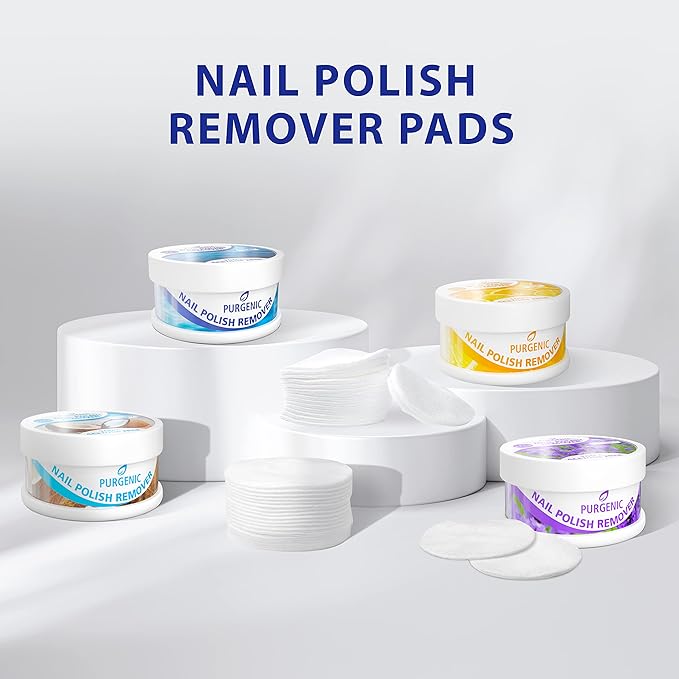 Nail Polish Remover Pads - (128 Count) - On the Go & Travel - Lint Free Nail Polish Wipes - Pre-soaked Pads Made All Natural Ingredients - Cuticle Wipes - No Harsh Odor or Chemicals