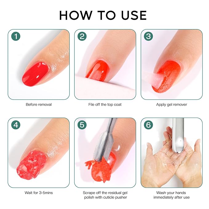 Morovan Gel Nail Polish Remover: Professional Gel Polish Remover for Nails Quickly & Easily & Effectively Remove Gel Polish in 5 Minutes No Need Soaking or Wrapping
