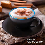 MIAMIO - Set of 6, Ceramic Stackable Cappuccino Cups Set / 6 Ounce Cappuccino - Image 4