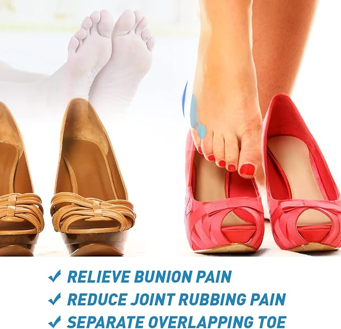 Bunion Cushion Protector,14 Packs of Bunion Corrector Pads with Separator for Pinky Toe, Gel Shield for Foot Pain Relief, Calluses, Corns