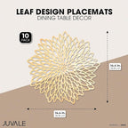 Juvale 10 Pack Gold Vinyl Placemats - Image 2