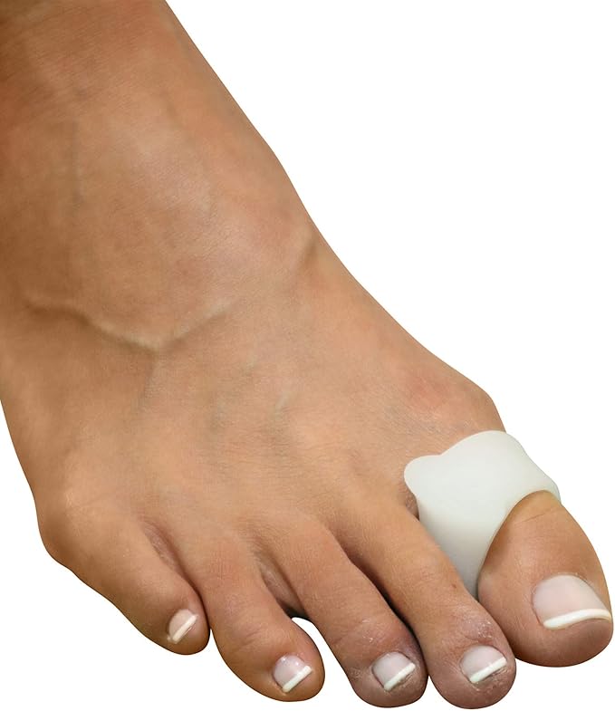 Mars Wellness Gel Toe Separator and Toe Spacers - Bunion, Hammer Toe, Overlapping Toes, Toe Spreader and Toe Corrector for Men and Women - 4 Pack - White Large