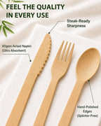 Pre Rolled Bamboo Silverware Set - Image 4