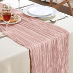 AGIRL 6 Pack Dusty Pink Cheesecloth Table Runner 10FT Boho Gauze Home Decor | - Image 2