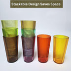 Plastic Drinking Glasses 8PCS, 19oz Reusable Kitchen Cups | Unbreakable - Image 12