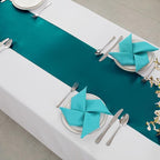 Horbaunal 2 Pack Teal Satin Table Runner 12 x 108 Inch | Smooth Table Runners - Image 4