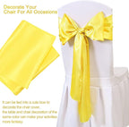 Yellow Satin Table Runners 10 Pack 12x108 inch Silk Smooth Fabric | Bright - Image 4