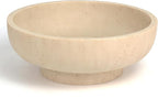 Decorative Resin Bowl, Large Fruit Bowl, Artificial Travertine Beige | Perfect by YMXYJM