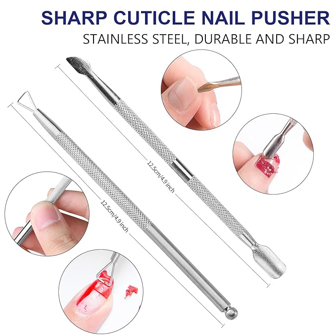 Soak off Bowl, Electric Nail Soaking Bowl for Acrylic Nails Gel Polish Remover, with Stainless Steel Silver Cuticle Pusher