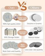 Absorbent Cup Coasters Set of 6 - Image 3
