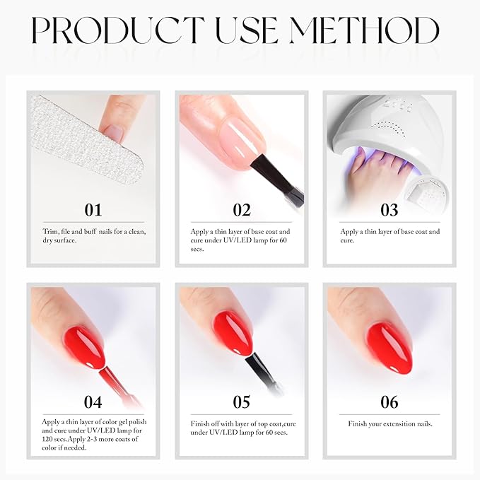 Double Rhythm Gel Polish 15ML Jelly Sheer Pastel Light Milky Color Pearl White Bottle 1 PC 0.5 OZ Full Size Nail Art Salon at Home (Red-D1450)