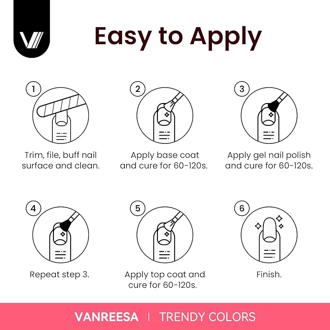 VANREESA Gel Nail Polish Kit with U V Light 52 Pcs Gel Polish Nail Set 36 Popular Colors Nail Polish Set + Base and 3 Effects Top Coat with Manicure Tools Complete Nail Kit Gifts for Women Girls