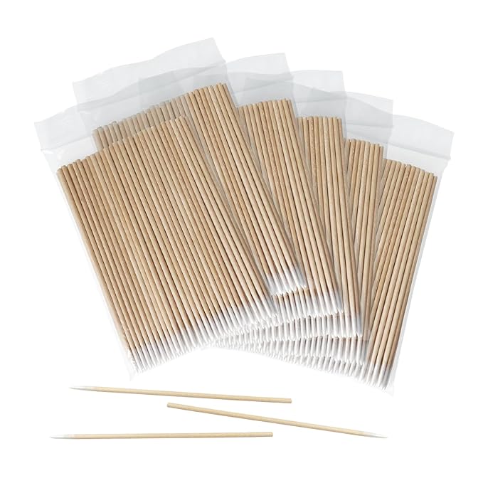 600 Pcs Pointed Cotton Swabs for Nails, 4 Inch Microblading Cotton Swab for Makeup, Nail Polish Clean Up Tool, Lint Free Cotton Buds for Beauty, Precision Makeup and Craft Applicators
