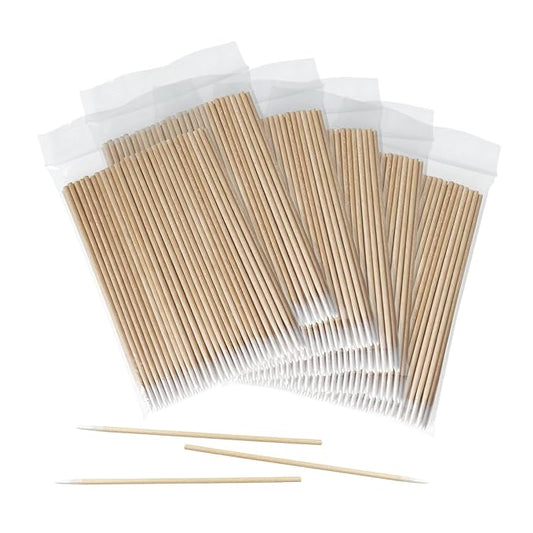 600 Pcs Pointed Cotton Swabs for Nails, 4 Inch Microblading Cotton Swab for Makeup, Nail Polish Clean Up Tool, Lint Free Cotton Buds for Beauty, Precision Makeup and Craft Applicators