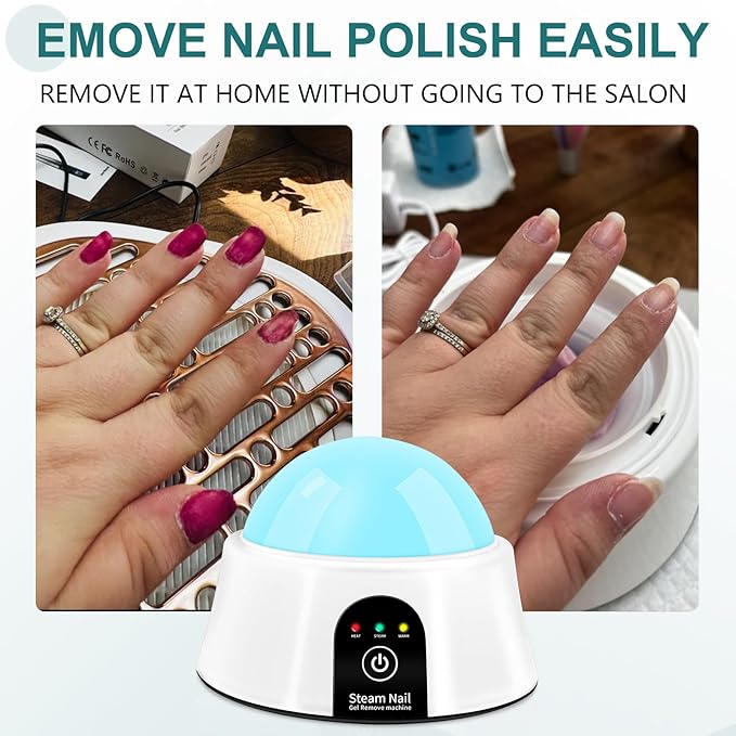 Nail Soaking Bowl, Electric Soak off Bowl Manicure Soaker for Gel Nail Polish Remover, Acrylic Nails, Dip Powder Removal, Blue