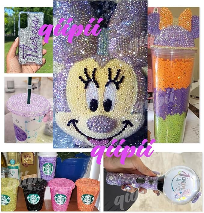 28 Types Purple Jelly Resin Rhinestones 3mm-6mm Flatback Colorful Purple Violet AB Stones Gems Diamonds Crystals for Nails Face Eyes Makeup DIY Crafts Tumblers Bottles Bedazzling Crafting Shoes