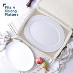 Platter Storage Case – Fine China Storage Containers Hard Shell, Quilted and - Image 2