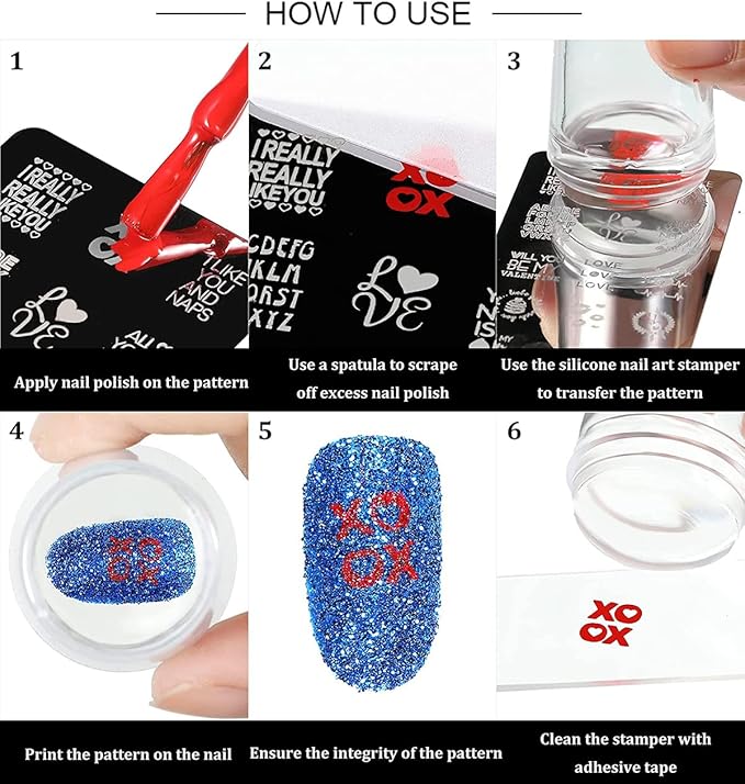 5Pcs Leopard Print Nail Stamp Nail Stamping Plates Nail Art Stamping Plates Nail Design Stamp Nail Plate Template Nail Art Accessories Tools with 1 Nail Stamper, 1 Scraper