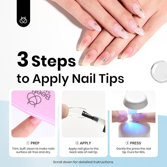 Beetles 15ml Gel Nail Glue 9 in 1 for Acrylic Nails Tips and Clear Press on Nails, Long Lasting Extension Glue, Base Coat, Blooming Art Gel, Fall Halloween Nails, U V Light Cured