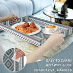 Bohemian Blue Serving Trays, Rectangular Serving Tray - Image 2