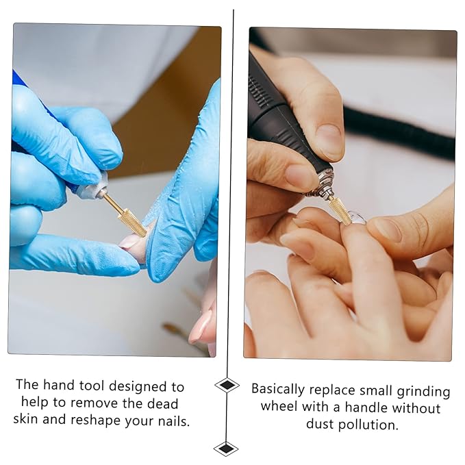 minkissy 3pcs Nail Art Polishing Grinding Multi-purpose Manicure Tool for Efficient Nail Shaping and Buffing Tungsten Design for Dead Skin Removal and Finishing