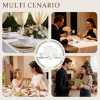 24Pc Bone China Dinnerware Set & 40Pc Flatware Combo Set - Image 8