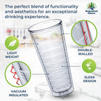 Homestead Choice Insulated Drinking Glasses 22oz 2-pack - Image 3