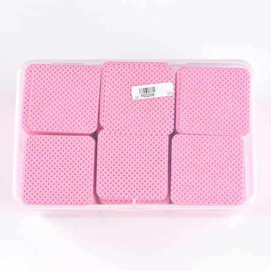 900 PCS Lint Free Nail Cleaning Wipes to Remove Gel Nail Polish & Other Excess Liquid Disposable Nail Cleaning Wipes (Pink)