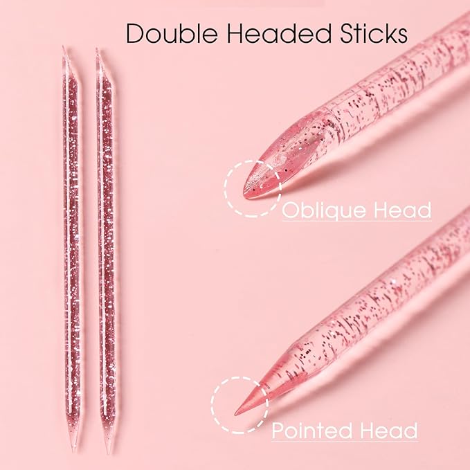 Nail Adhesive Debonder With Pink Heart-Shaped Sponges, Stick Press-on Nail Remover Kit, 100ml Gel Glue Remover False Nail Tips Soaking Solution Nails Reusable