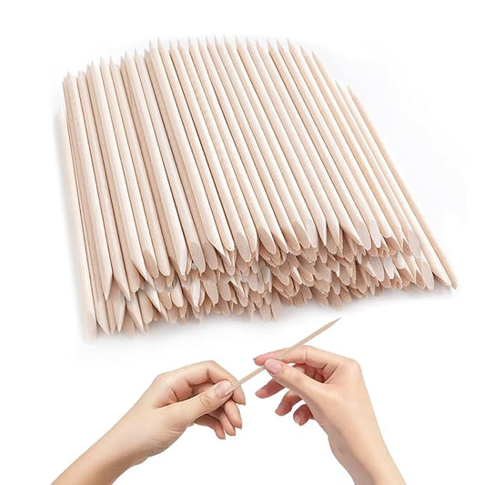 900 Pcs Orange Wood Sticks for Nails, 4.5 Inch Orangewood Nail Swatch Sticks, Wooden Cuticle Pusher Sticks Tools for Manicure & Pedicure, Double Sided, Skin-Safe (900pcs)
