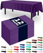 Pureegg Plastic Table Cloth Disposable 12 Pack, 54 x 108 Inch Table Cloths by Pureegg