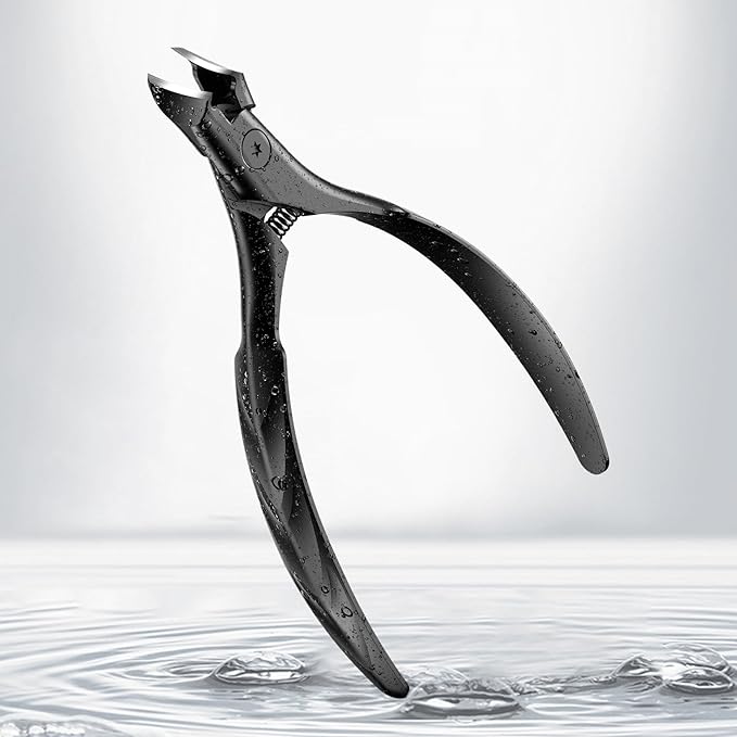 FERYES Podiatrist Toenail Clippers for Thick & Ingrown Nails - Professional Sharp Curved Blade & All Stainless Steel Non-Slip Handle, Heavy-Duty Nail Clippers for Men, Women, Seniors - Ideal Gift