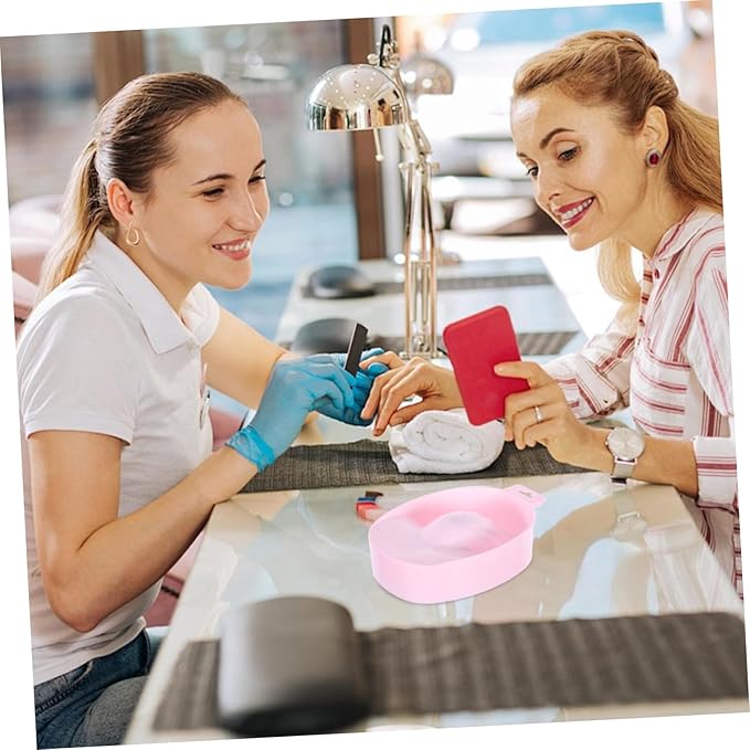 Manicure Soaking Bowls Nail Art Hand Soak Treatment Bowls Soaking Soak Bowl Pink Nail Art Polish Removal Wash Soaker Tray Manicure Spa Tools