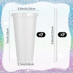 Hooqict 7 Pack Reusable Plastic Cups - Image 2