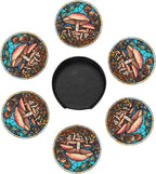 Mushroom Coasters for Drinks, Mushroom Decor Bar Drink Coasters for Coffee Table - Image 4