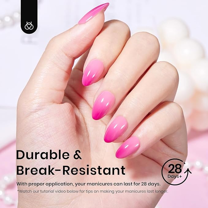 Beetles Gel Nail Tips 576Pcs Pre-shape Short Almond Etch-X Nail Tips,12 Sizes Soft Nail Tips Half Matte False Nails for Fall Nails Full Cover Press On Nail Nail Extensions Set for Women