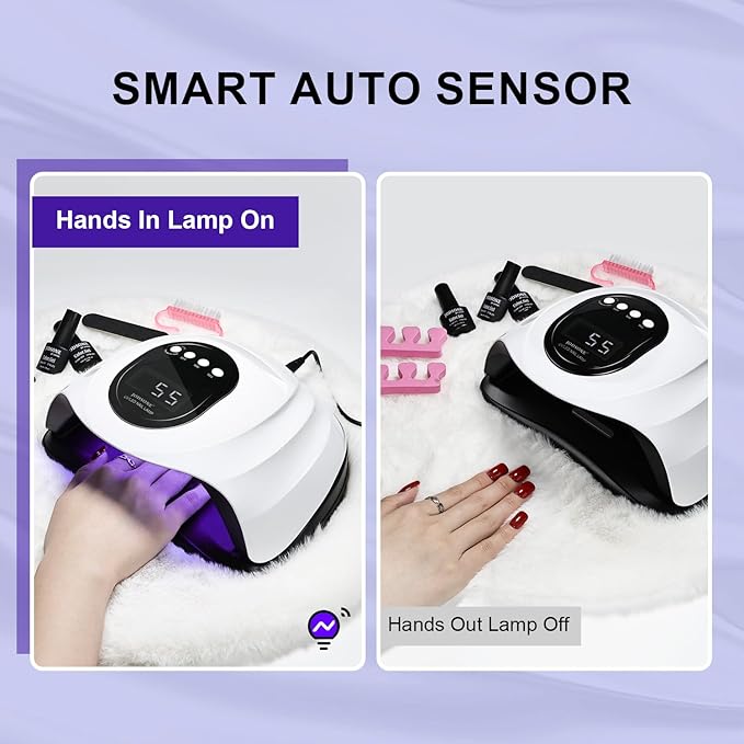JODSONE Professional U V Nail Lamp with Phone Holder Automatic Sensor and 4 Timers Features 57 Bulbs Nail Lamp for Art Design
