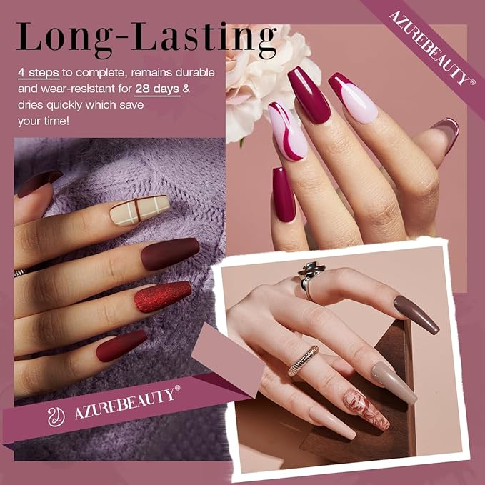 AZUREBEAUTY Dip Powder Nail Kit Starter 20 Colors Nude Brown Glitter Purple Blue Dipping Powder Liquid Set with Top/Base Coat Activator for French Nail Art Manicure DIY Salon Gifts for Women