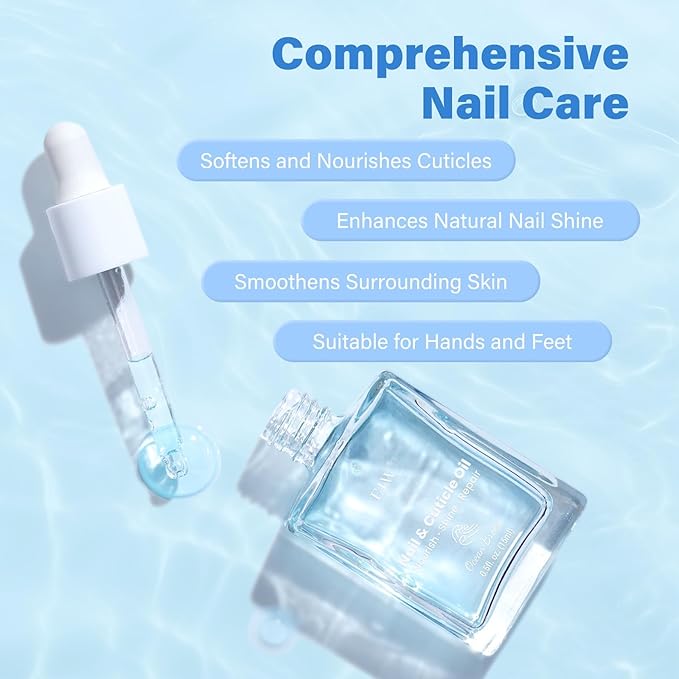 EJW Cherry Blossom Cuticle Oil for Nails, Hydrating, Moisturizing, Scented Nail Oil Cuticle Care, Infused with Jojoba & Coconut Oil, Moisturizes & Conditions, 0.5 fl. oz