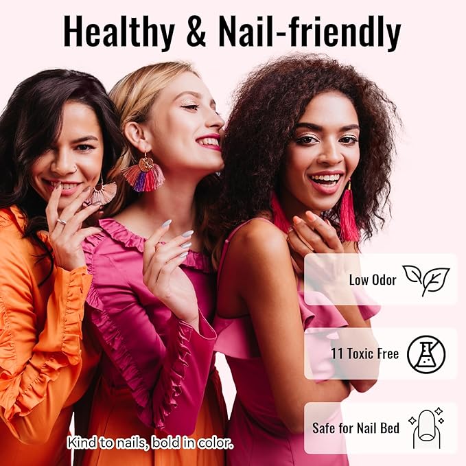 phoenixy Gel Nail Polish Kit with U V Light 64 Pcs Gel Nail Set 45 All Seasons Colors Nail Polish Set Base & 4 Effects Top Coat Manicure Tools Complete Nail Kit Gifts for Women Girls