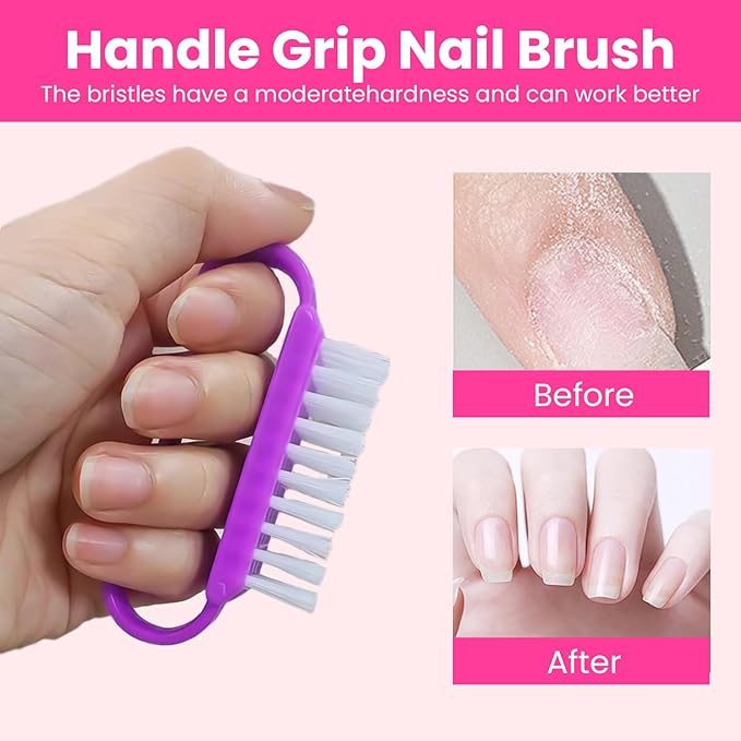 Nail Prep Care Kit with Buffers and Files, Cuticle Nipper Clipper, Ingrown Toenail Corrector, Cuticle Pusher, Cuticle Peeler, Nail Lifter, Dust Brush, Manicure Pedicure Kit Salon Home
