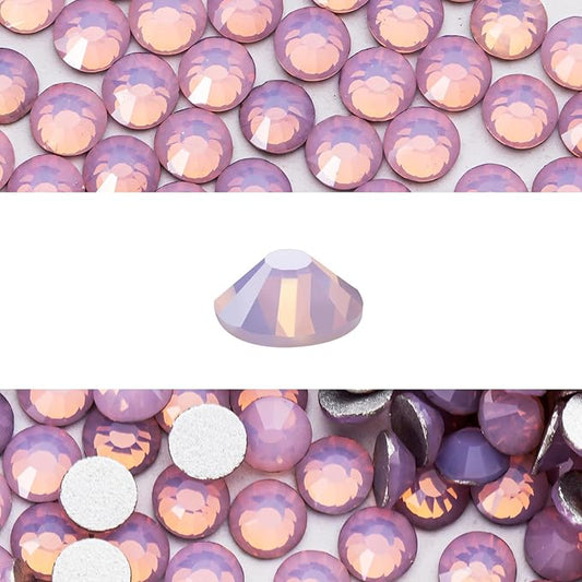 Novani 3000 Pieces Flatback Rhinestones Glass Round Gems Pink Opal Crystals for Nail Art DIY Crafts Clothes Shoes,SS12,3.0-3.2mm