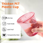 100 Sets - 12oz Pink Plastic Cups - Image 3