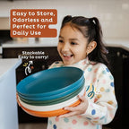 8-Pack Reusable Wheat Straw Plates Set - Image 5
