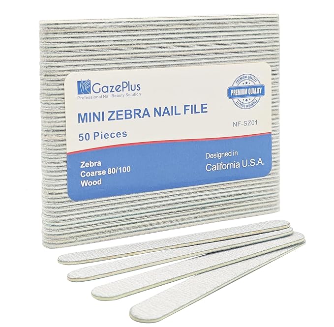 Nail Files, 50 PCS Fingernail Files 80/100 Grit Double Sided Emery Boards for Natural Nails - Professional Nail File Bulk Washable Manicure Tool Travel Size