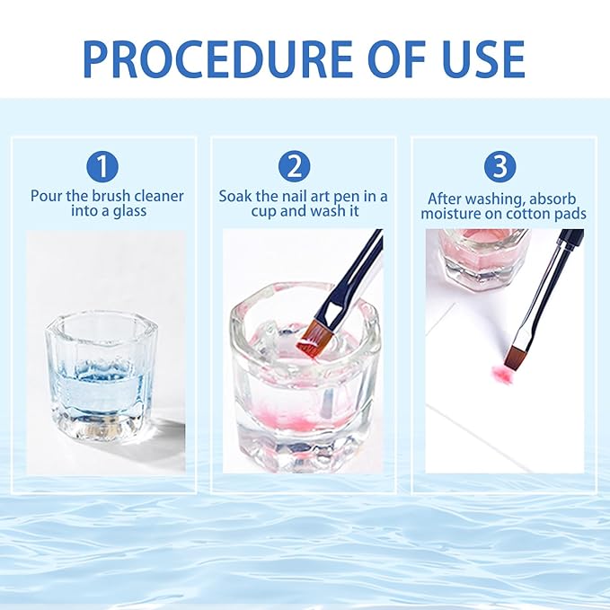 Nail Brush Cleaning Solution - 40ml Nail Art Brush Cleaner for Manicure Products,Nail Brush Cleaner Easily Better Used for Nail Art Design