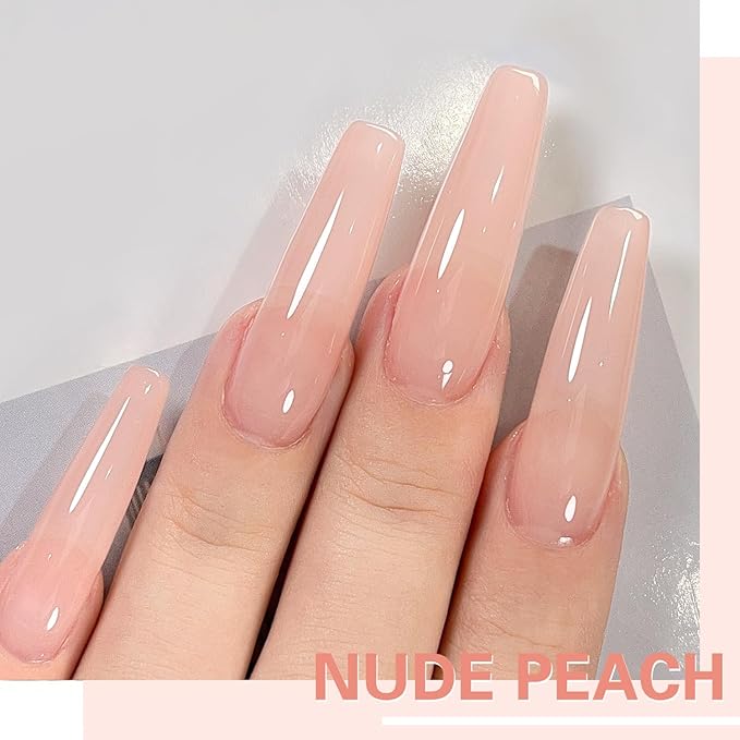 Beautpal Nude Gel Polish Set Milky Nude Sheer Pink Jelly Gel Polish Nail Kit Soak Off UV Translucent Nail Polish Gel 6PCS 8ml J03