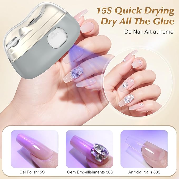 Electronic Nail Clipper 4-in-1 Trimmer with File, Polisher, UV Light & Nail Scraps Storage- Rechargeable Portable Kit for Safe & Precise Nail Care (Not for Thick Nails)
