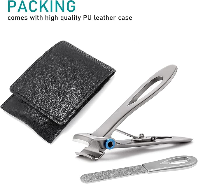 Toenail Clippers for Thick Toenails Wide Jaw Opening Ultra Sharp Toe Nail Clippers for Thick Nails for Seniors, Men, Women, Adult, Seniors, Heavy Duty Stainless Steel