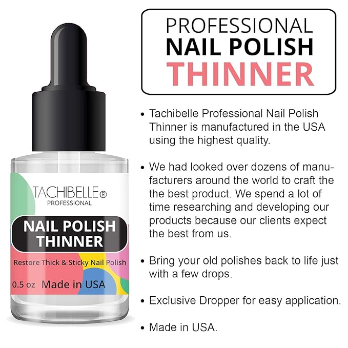 Tachibelle Nail Polish Thinner - Bring your old polishes back to life (1 Bottle)